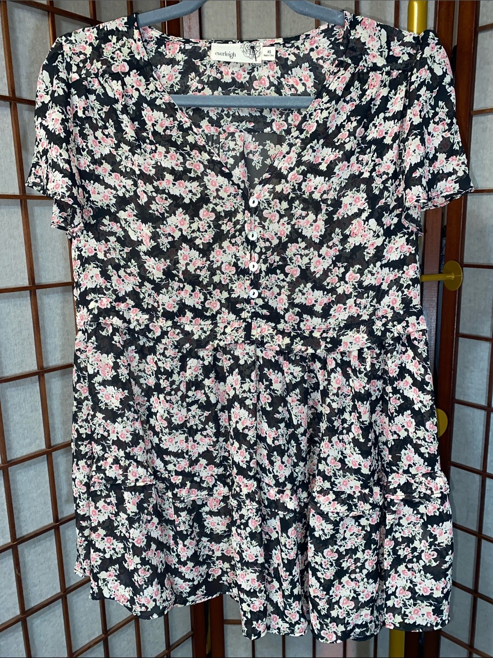 everleigh Black Floral Blouse